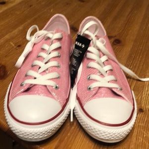 Glittery pink converse sneakers